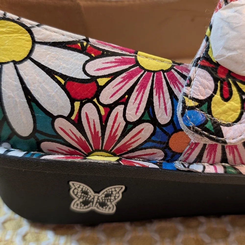 Alegria Multicolor Floral Mary Jane Shoes Size 37 New - Picture 5 of 10